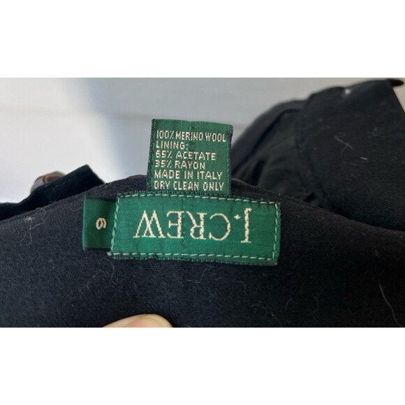 J Crew sz 6 High Rise Italian Merino Wool Black Pleated Front Slacks Dress Pants - Picture 4 of 12